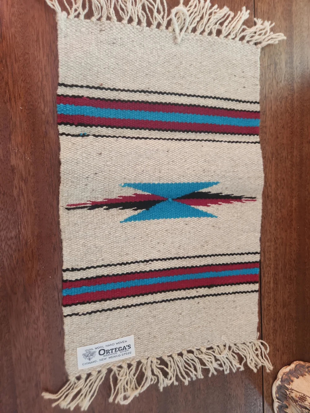 Southwestern Lot Decorative Wool Mat,HandCrafted Vase, &Kokopellia Bulap Bag